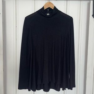 Isle by Melis Kozan Black Sparkle Swing Turtleneck